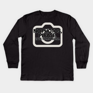 No Photos Kids Long Sleeve T-Shirt